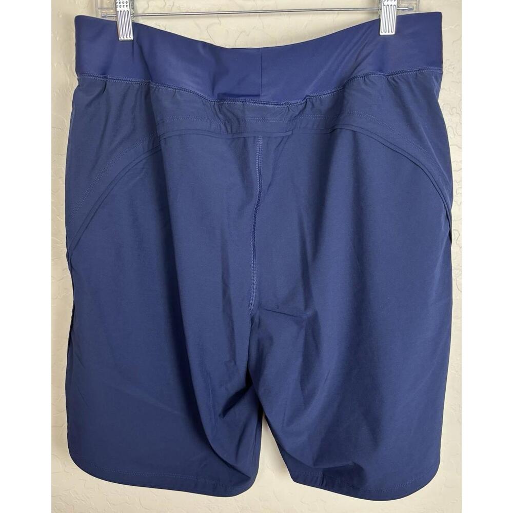 Lands End Womens Navy Blue Swim Board Shorts with Built In Liner Size 14 1792 - Picture 2 of 5